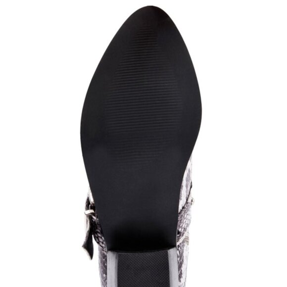 NIB [JANE AND THE SHOE] Cindy Snakeskin Pointed Ankle Booties Women's Sz 6.5 - Picture 6 of 11